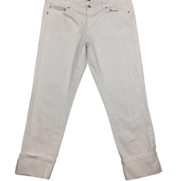 Gap women's white cropped girlfriend denim jeans size 30 - Picture 2 of 5
